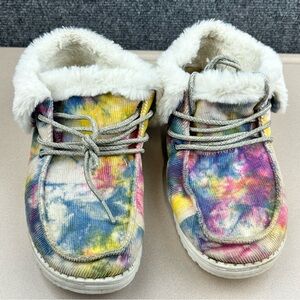 Hey dude Britt Sunset Tie Dye Lined Sneakers Size 7